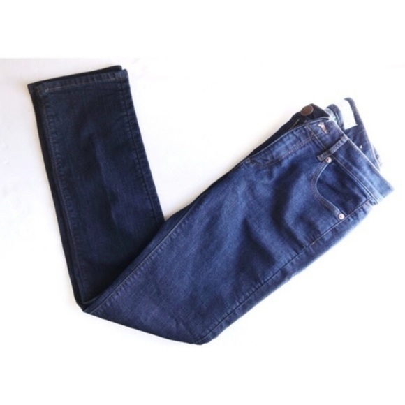 Loft • Dark Wash Modern Straight Jeans - Picture 2 of 8